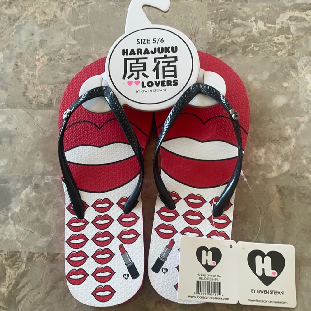 Gwen Stefani Harajuku Lay One On Me Flip Flops